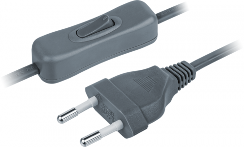 Шнур 61 722 NPS-FS-170-2х0.5-GR 1.7м с выкл. сер. Navigator 61722 61722