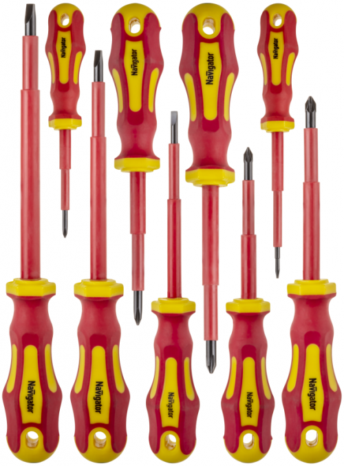 Набор отверток диэлектрических NHT-Otd01-H9 (9шт) Navigator 95000 95000