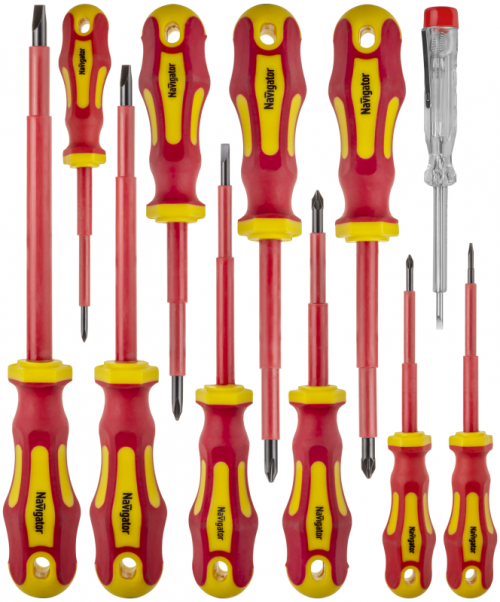 Набор отверток диэлектрических NHT-Otd01-H11 (11шт) Navigator 95262 95262