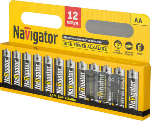 Элемент питания алкалиновый AA/LR6 94 782 NBT-NE-LR6-BP12 (блист.12шт) NAVIGATOR 94782 94782