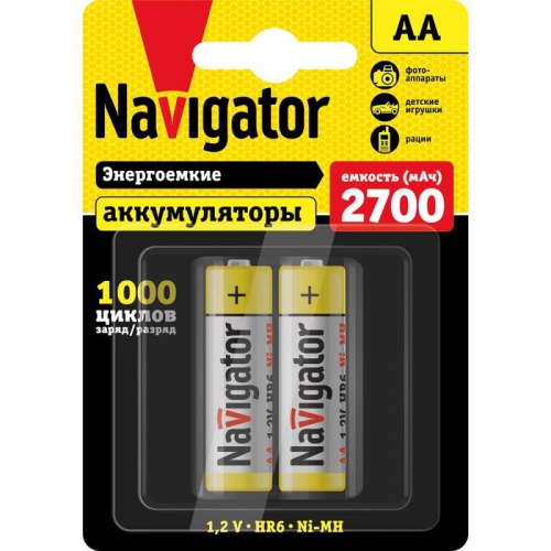 Аккумулятор 94 465 NHR-2700-HR6-BP2 (блист.2шт) Navigator 94465 94465