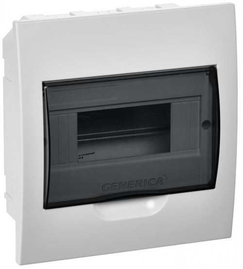 Бокс ЩРВ-П-8 мод. встраив. пластик IP41 GENERICA MKP12-V-08-41-G MKP12-V-08-41-G