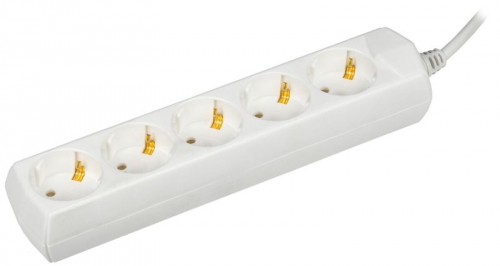 Удлинитель 5х5м с заземл. 10А IP20 У05 2P+PE 250В 3х1 GENERICA WYP10-10-05-05-Z-G WYP10-10-05-05-Z-G