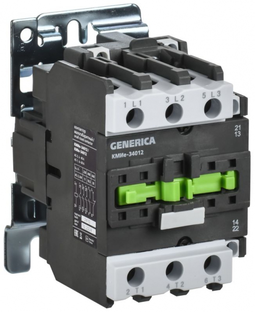 Контактор КМИе-34012 40А 230В/АС3 1НО 1НЗ GENERICA KKME31-040-230-11 KKME31-040-230-11