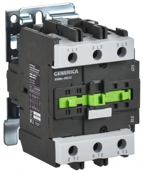 Контактор КМИе-49512 95А 230В/АС3 1НО 1НЗ GENERICA KKME41-095-230-11 KKME41-095-230-11