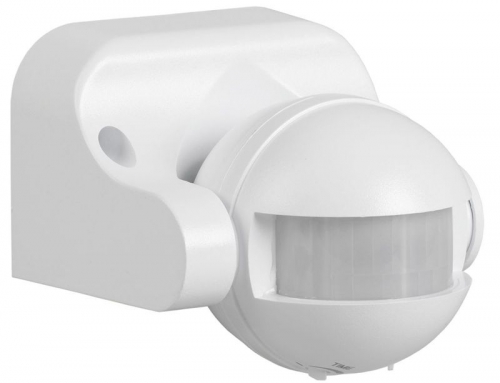 Детектор движения ДД 009 1100Вт угол. обз. 180град. IP44 бел. ИЭК LDD10-009-1100-001 LDD10-009-1100-001