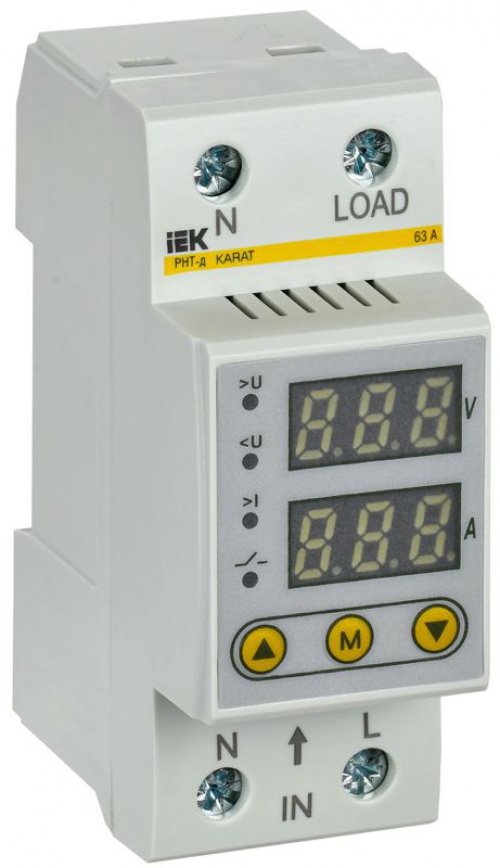 Реле напряжения и тока РНТ-д 1ф 36мм 63А IEK IVC21-1-63 IVC21-1-63