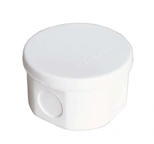 Коробка распр. ОП d75х45 4 выхода без гермовводов IP54 крышка защелкивающаяся бел. Epplast 245351 245351