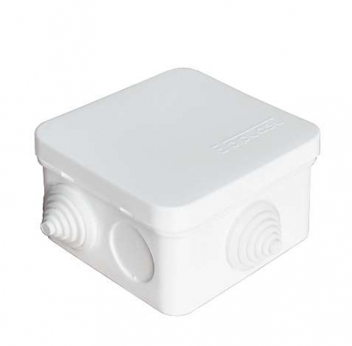Коробка распр. ОП 75х75х45 7 выходов 3 гермоввода IP 54 крышка защелкивающаяся бел. Epplast 220321 220321