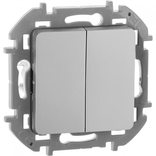 Выключатель 2-кл. Inspiria 10А IP20 250В 10AX механизм алюм. Leg 673622 673622