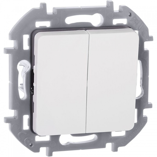 Выключатель 2-кл. Inspiria 10А IP20 250В 10AX механизм бел. Leg 673620 673620