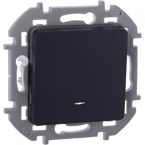 Механизм переключателя 1-кл. Inspiria 10А IP20 250В 10AX с подсветкой / индикацией антрацит Leg 673663 673663