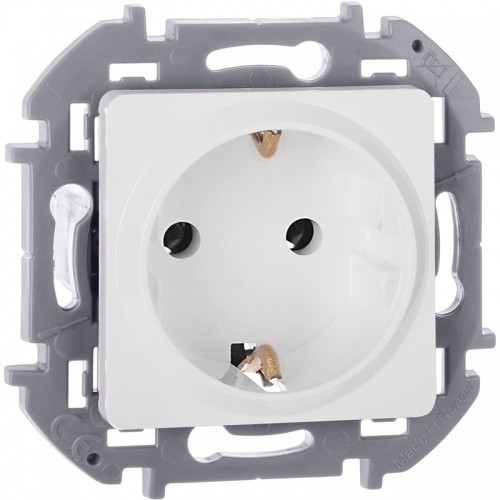 Розетка 1-м СП Inspiria 16А IP20 250В 2P+E немецк. стандарт механизм бел. Leg 673720 673720