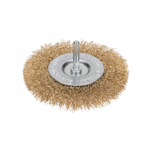 Щетка дисковая для дрели витая латунированная проволока 100мм Kranz KR-91-1231 KR-91-1231
