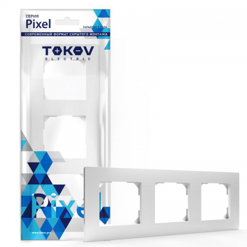 Рамка 3-м Pixel универс. бел. TOKOV ELECTRIC TKE-PX-RM3-C01 TKE-PX-RM3-C01