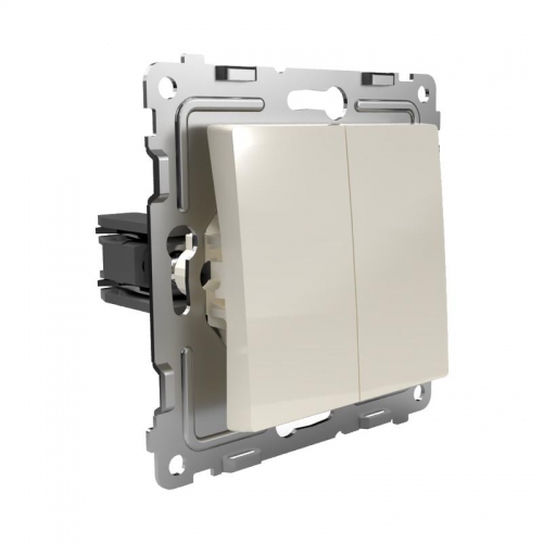 Переключатель проходной 2-кл. СП Pixel 10А IP20 механизм беж. TOKOV ELECTRIC TKE-PX-P2-C02 TKE-PX-P2-C02