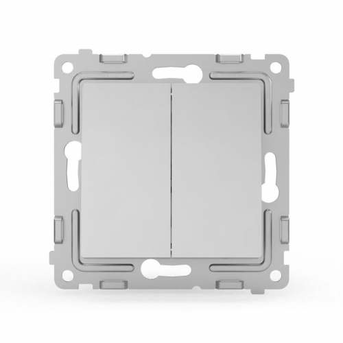 Переключатель проходной 2-кл. СП Pixel 10А IP20 механизм алюм. TOKOV ELECTRIC TKE-PX-P2-C03 TKE-PX-P2-C03