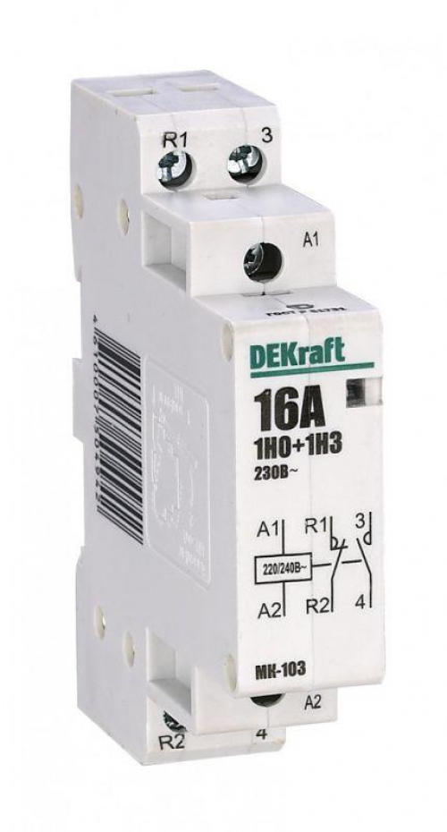 Контактор модульный МК-103 1НО+1НЗ 16А 230В SchE 18051DEK 18051DEK