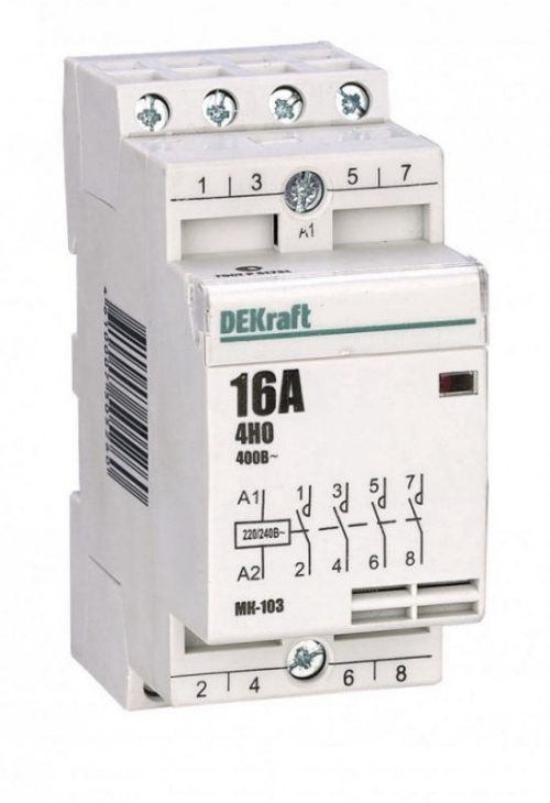 Контактор модульный МК-103 4НО 16А 230В SchE 18053DEK 18053DEK