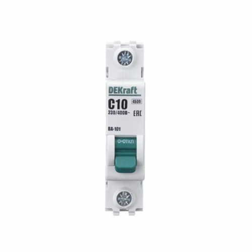 Выключатель автоматический модульный 1п C 10А 4.5кА ВА-101 DEKraft 11053DEK 11053DEK