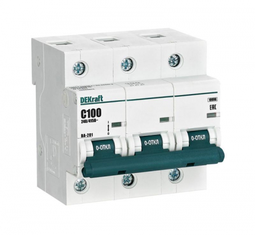Выключатель автоматический модульный 3п C 100А 10кА ВА-201 SchE 13009DEK 13009DEK