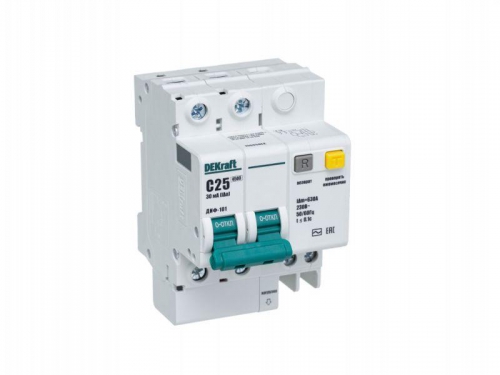 Выключатель автоматический дифференциального тока 2п C 25А 30мА тип AC 4.5кА ДИФ-101 4.5мод. SchE 15005DEK 15005DEK