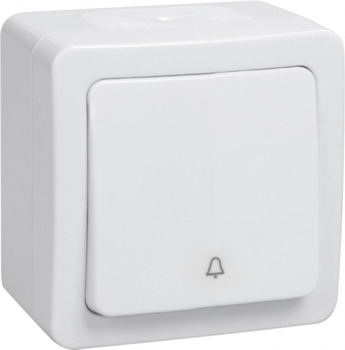 Выключатель кнопочный 1-кл. ОП Гермес Plus 10А IP54 ВСк20-1-0-ГПБ цвет клавиши: бел. бел. IEK EVMP13-K01-10-54-EC EVMP13-K01-10-54-EC