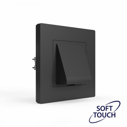 Вывод кабеля СП Pixel IP20 механизм карбон TOKOV ELECTRIC TKE-PX-CP-C14 TKE-PX-CP-C14