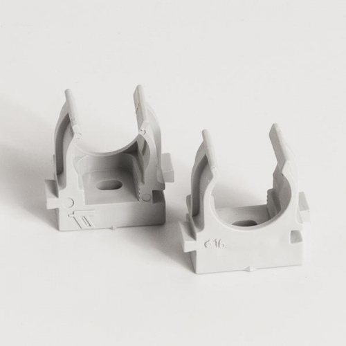 Держатель для труб (клипса) d16мм для монтажн. пистолета сер. (уп.100шт) TOKOV ELECTRIC TKE-LC-16-ZP-C06/100 TKE-LC-16-ZP-C06/100