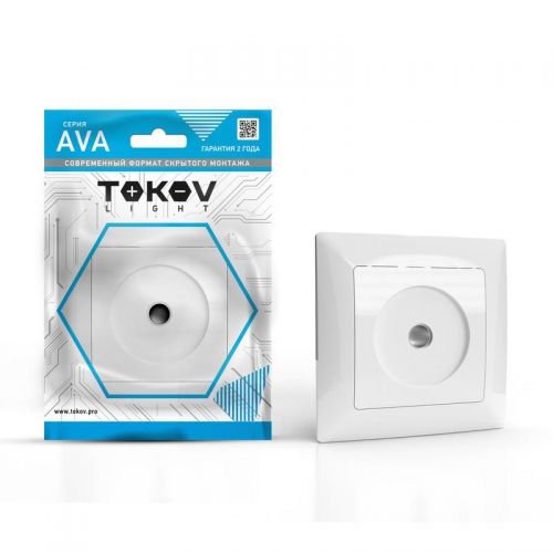 Розетка TV СП AVA в сборе бел. TOKOV LIGHT TKL-AV-A1O-C01 TKL-AV-A1O-C01