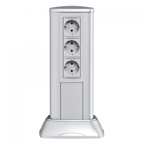 Розетка 1-м СП Viva 2мод. защ. шторки с заземл. сер. DKC 45025 45025