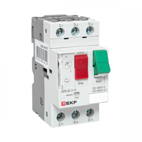 Выключатель автоматический для защиты двигателя АПД-32 6-10А EKF apd-me-10 apd-me-10