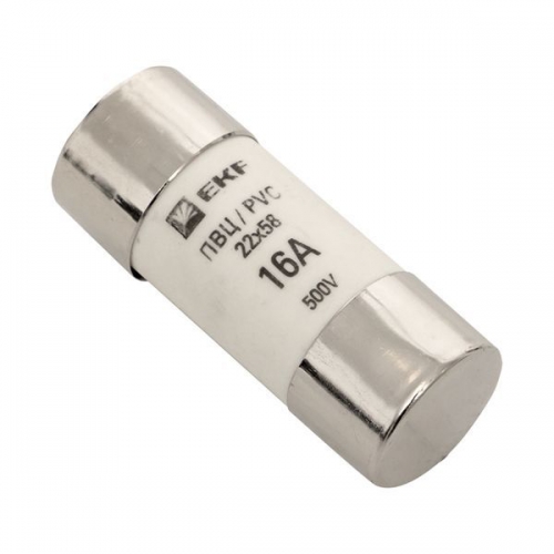 Вставка плавкая цилиндрическая ПВЦ 22х58 16А EKF pvc-22x58-16 pvc-22x58-16