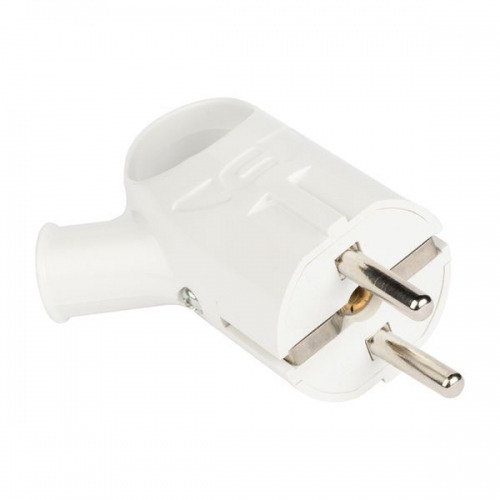 Вилка с кольцом 16А 250В с заземл. бел. EKF AVK16-10 AVK16-10