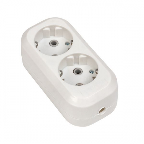 Колодка удлинителя 2-м с заземл. 16А Эксперт 3.5кВт EKF AKB16-2 AKB16-2