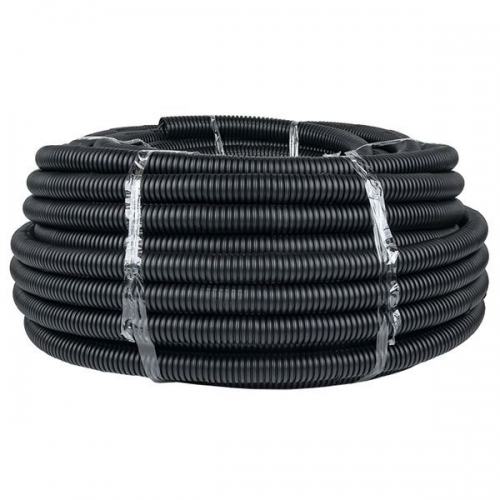 Труба гофрированная ПНД гибкая тяжелая d32мм с протяжкой черн. (уп.50м) PROxima EKF tpnd-32-t tpnd-32-t