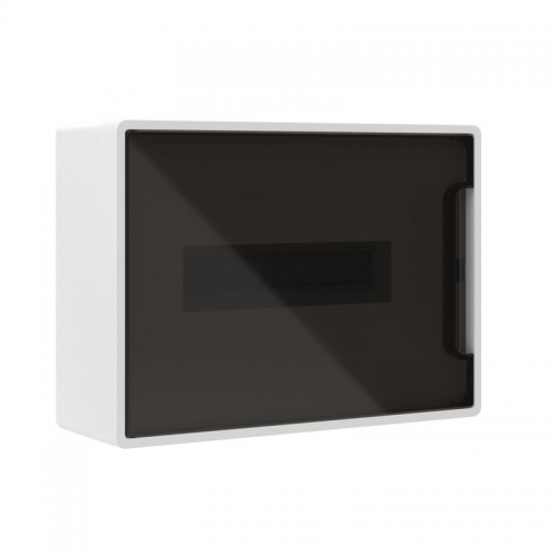 Щиток настенный 12мод. FRAME с тонированной дверцей с 2 шин PEN на 8+6 отверст. бел. DKC F12W1WD F12W1WD