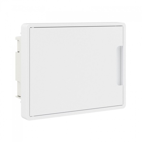 Щиток встраиваемый FRAME 8мод. с бел. дверцей с 2 шинами PEN на 6 и 8 отверст. бел. DKC F08B1WW F08B1WW