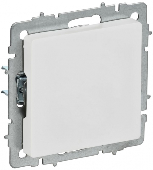 Заглушка BRITE МЗ10-БрАБ с суппортом механизм арктич. бел. IEK BR-PL10-K91 BR-PL10-K91