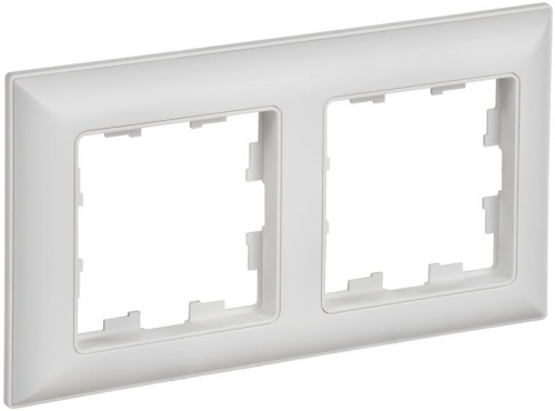 Рамка 2-м BRITE РУ-2-БрАБ арктич. бел./бел. IEK BR-M22-12-K91 BR-M22-12-K91