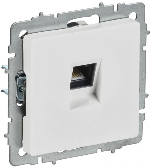 Розетка компьютерная СП BRITE РК11-БрАБ RJ45 кат.6 механизм арктич. бел. IEK BR-K10-2-K91 BR-K10-2-K91