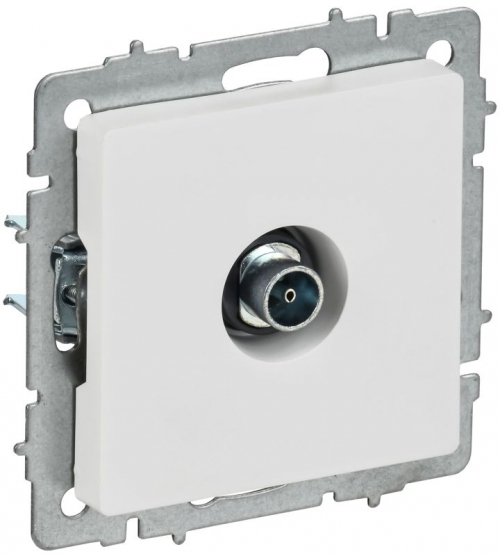 Розетка телевизионная оконечная TV СП BRITE РТВ11-0-БрАБ механизм арктич. бел. IEK BR-A10-O-K91 BR-A10-O-K91