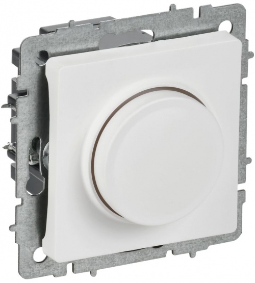 Светорегулятор поворотно-нажимной СП BRITE СС10-1-0-БрАБ 600Вт механизм арктич. бел. IEK BR-D20-0600-K91 BR-D20-0600-K91