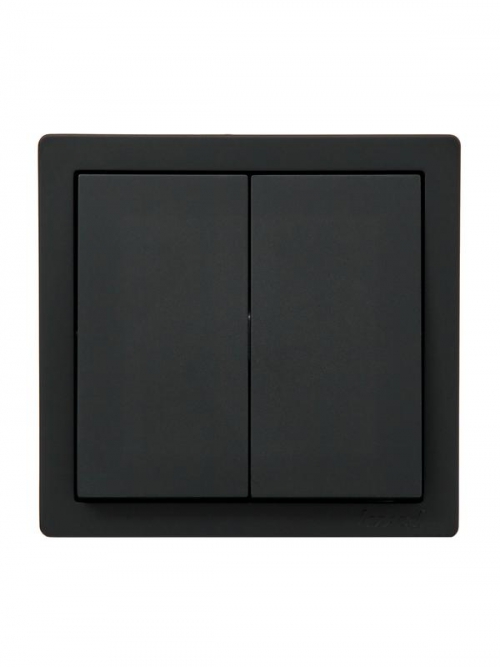 Выключатель 2-кл. ОП LETO черн. бархат LEZARD 752-4200-101 752-4200-101