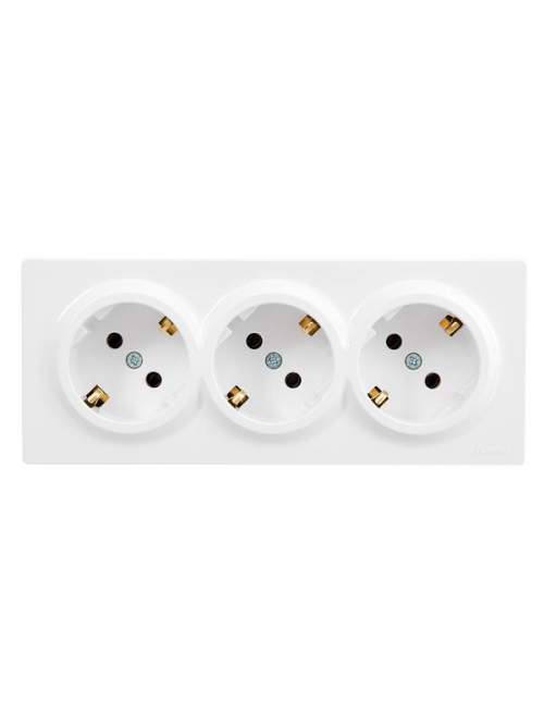 Розетка 3-м ОП LETO с заземл. закрытый корпус ПБТ бел. LEZARD 752-0200-127BUP 752-0200-127BUP