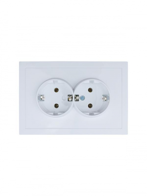 Розетка 2-мест. с/з СП ZIMA IP20 16А ПБТ безвинт. зажим бел. LEZARD 704-0200-127BQC 704-0200-127BQC