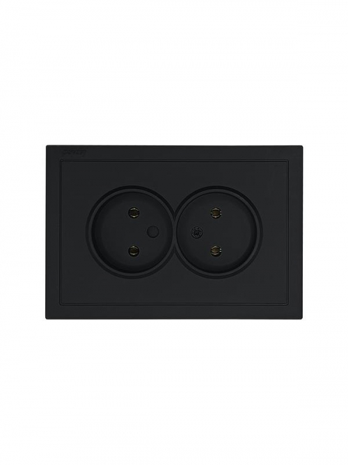 Розетка 2-мест. с/з СП ZIMA IP20 16А ПБТ безвинт. зажим черн. бархат LEZARD 704-4200-127BQC 704-4200-127BQC
