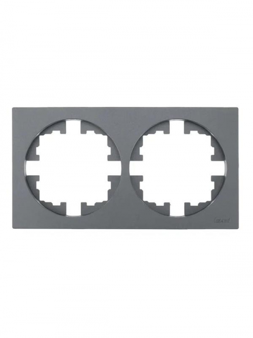 Рамка 2-м OSEN горизонт. квадрат сер. матов. LEZARD 743-7400-147 743-7400-147