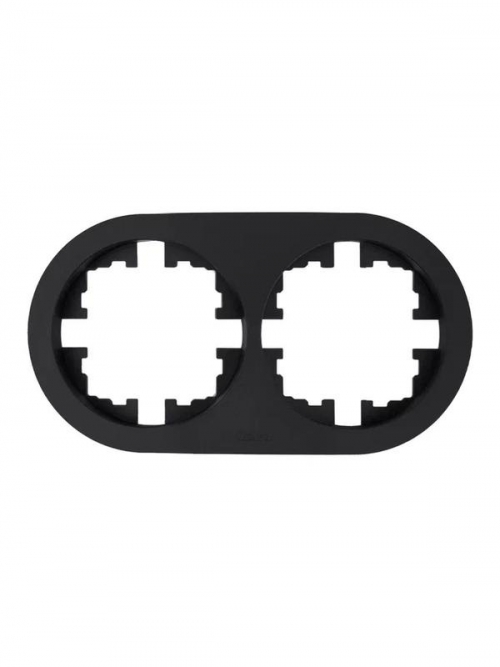 Рамка 2-м OSEN горизонт. круглая черн. бархат LEZARD 744-4200-147 744-4200-147