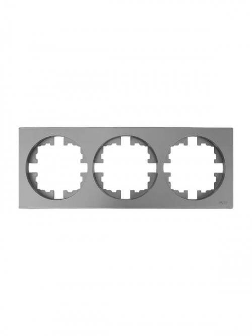 Рамка 3-м OSEN горизонт. квадрат сер. матов.LEZARD 743-7400-148 743-7400-148